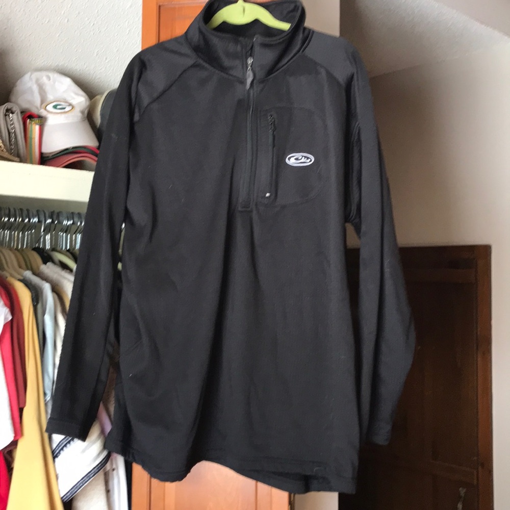 Drake black pull over quarter zip